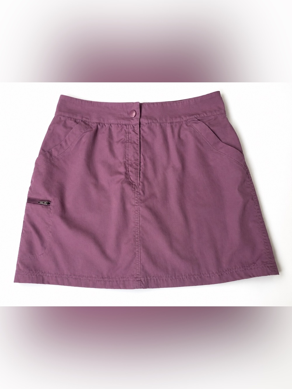 Women's Solid Mauve Mini Skort Sz M